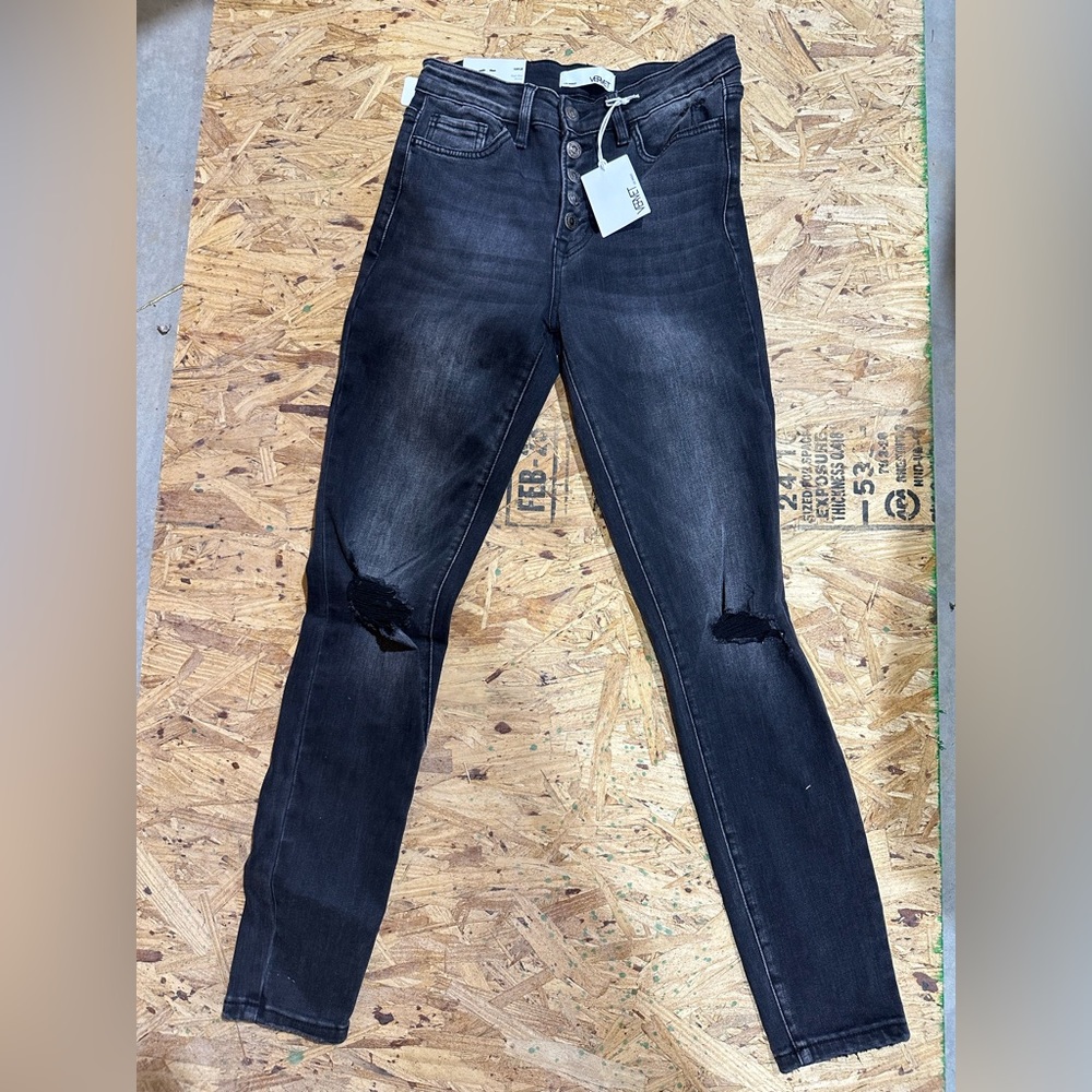 Vervet High Waisted Skinny Jean with Five Buttons